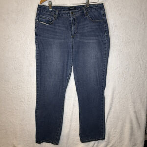 Nine West Gramercy Crop 16W Jeans Women Blue Curvy Straight